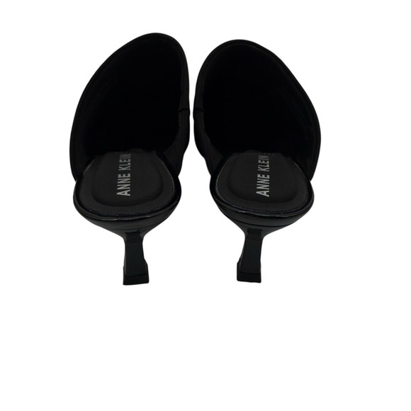Anne Klein Akisabell Mule Heels 6.5M Black Stretch iFlex Kitten Heel NEW In Box - Picture 7 of 16